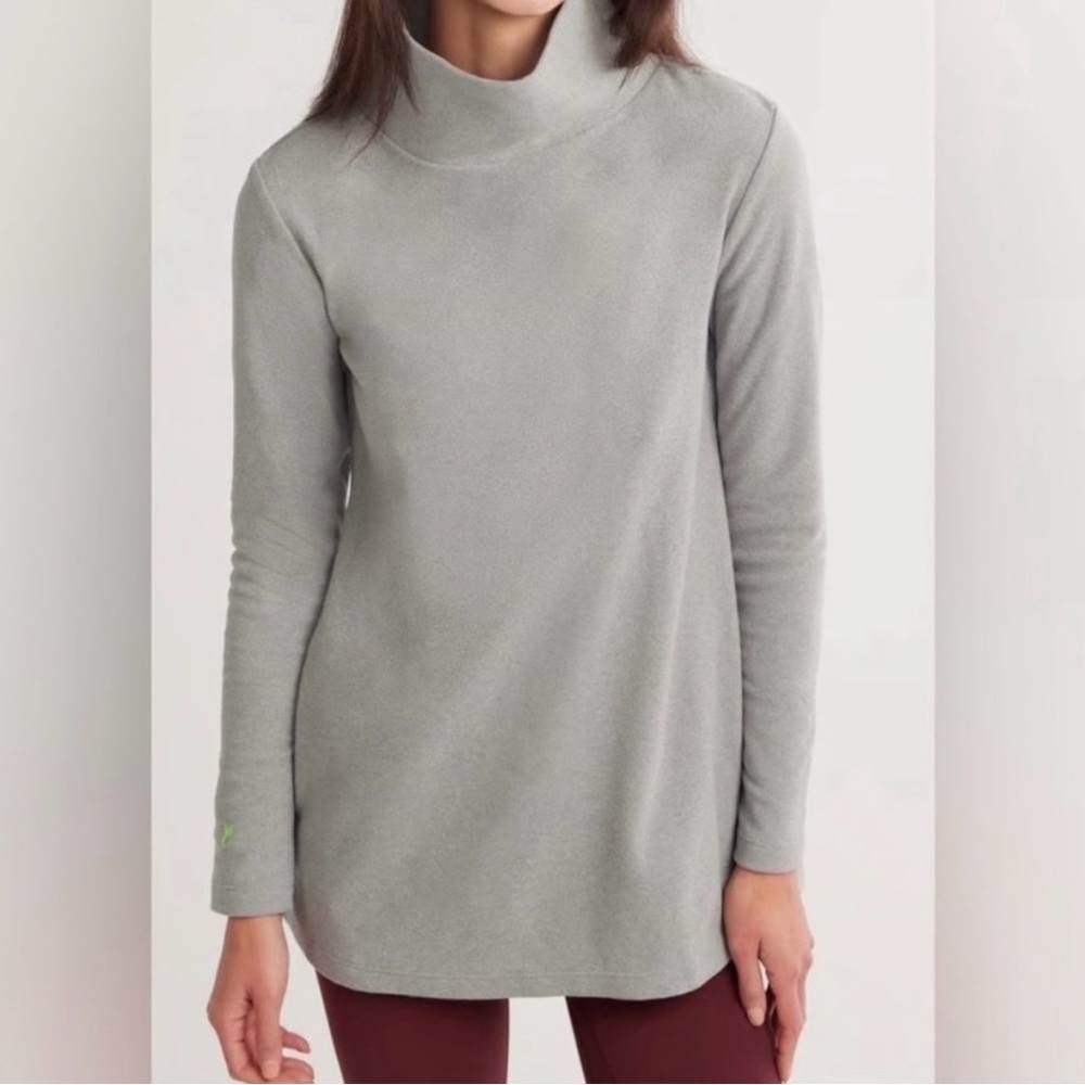 🩶 DUDLEY STEPHENS cobble hill top size large gray terry fleece EUC
